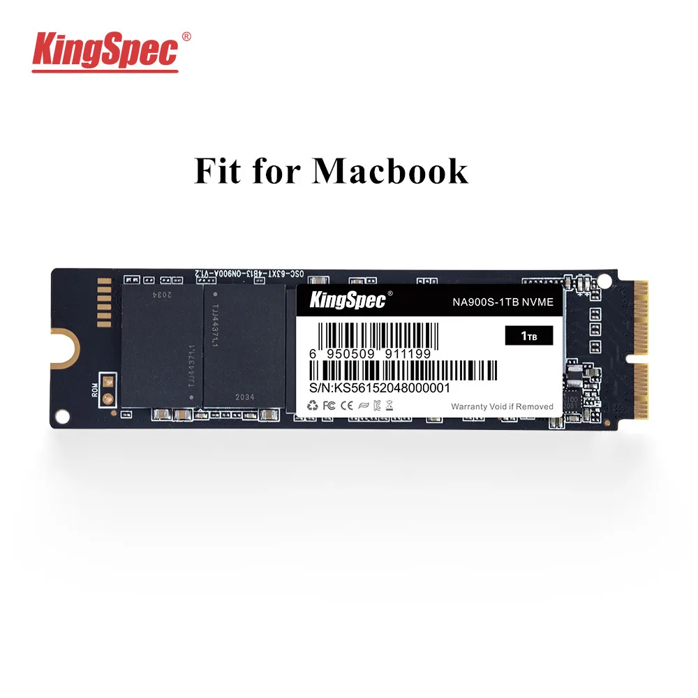 Kingspec SSD 256 ГБ 512 ТБ M2 PCIe NVME для Macbook Pro 2015 2013 Retina A1502 A1398 Air A1465 1466 iMac A1419 | Компьютеры и