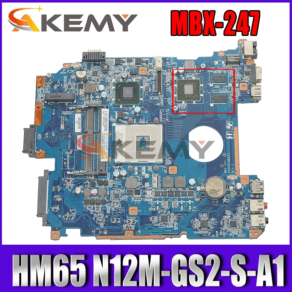 

Akemy For SONY MBX-247 Notebook Mainboard DA0HK1MB6E0 HM65 N12M-GS2-S-A1 DDR3 Laptop motherboard