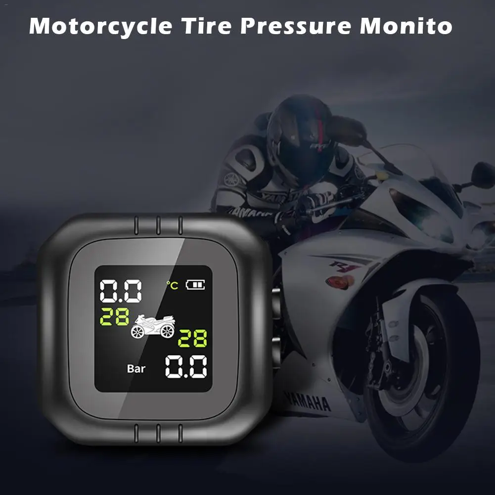 

TPMS MotorTire Pressure Monitor Waterproof Solar External Motorcycle Universal Tire Detection Wireless Monitoring Device