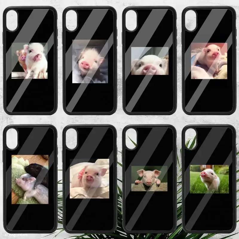 

Cute Little Pink Pet Pig Phone Case PC for iPhone 11 12 pro XS MAX 8 7 6 6S Plus X 5S SE 2020 XR