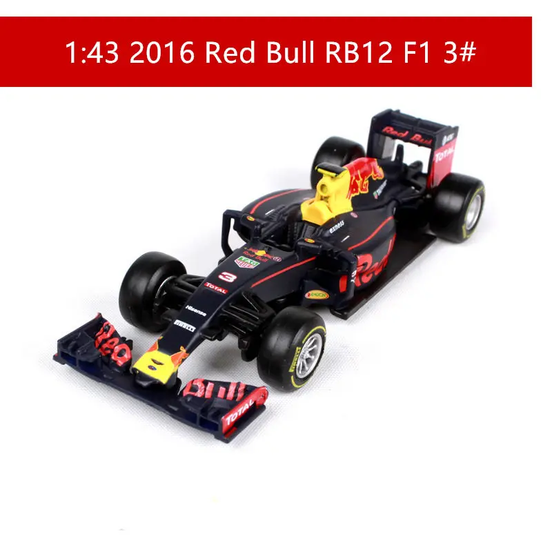RED BULL-RB12-3 Бураго 1:43 красный BULL-RB12 сплав F1 модель автомобиля литье под давлением модель автомобиля моделирование автомобиля украшение коллекция подарочная игрушка - Цвет: RED BULL-RB12-3