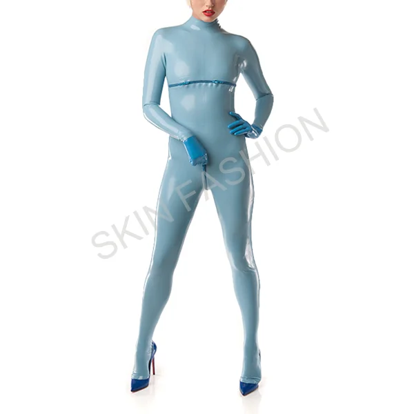 Бесплатная Доставка! Женские латексные колготки с носками (не включая перчатки) |