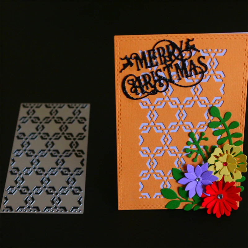 YINISE металлические режущие штампы фон для трафареты скрапбукинга DIY открытки в