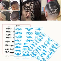 new 28pcspack hair tattoo template mold stencil trimmer salon barber hairdressing for haircut