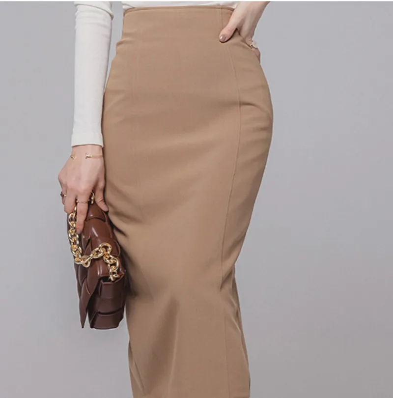 

Spring autumn Elegant Sets Knitted tops+ High Waist Pencil Skirt Casual 2 Piece Sets
