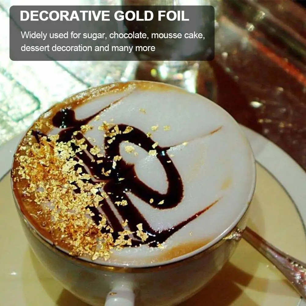 10 мл бутылки съедобный Золотой Фольга Листы Торт украшениях и инструменты маска