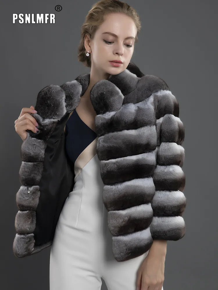 Скидки распродажа теплое зимнее пальто в полоску женское толстое короткое