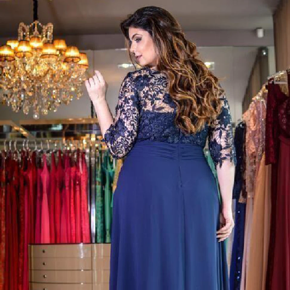 Женское вечернее платье большого размера для матери невесты кружевное с