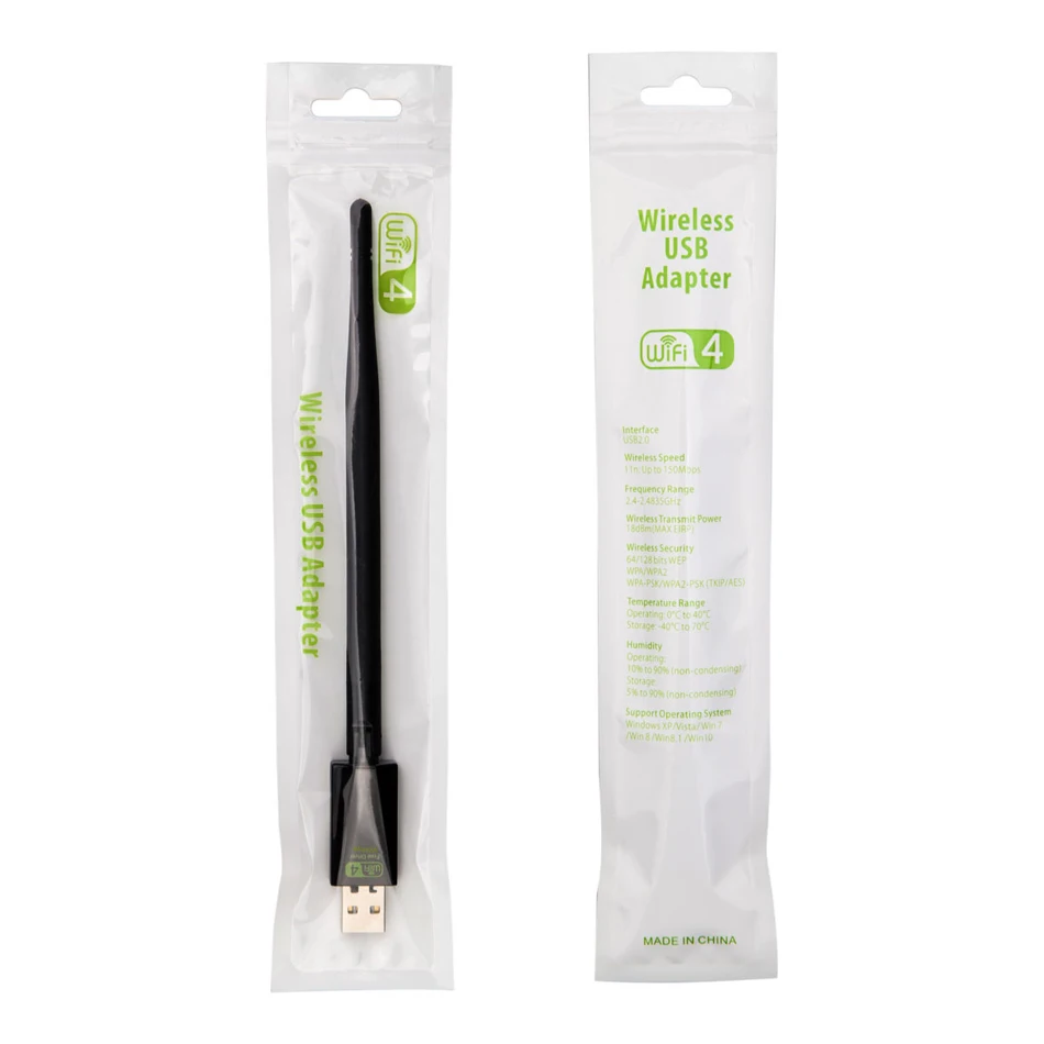 300Mbps USB WiFi Adapter Free Driver RTL8192 With 5dBi External Antenna High Speed 2.4ghz Wireless Wi-fi Dongle 100pcs/lot | Компьютеры и