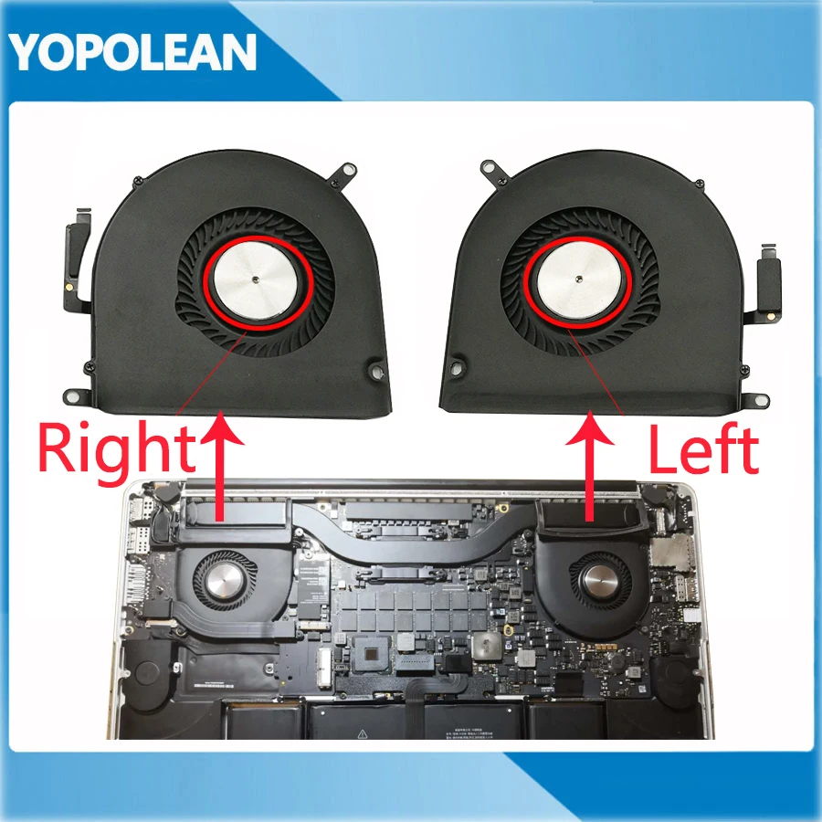 Оригинальный вентилятор охлаждения ЦП для Macbook Pro Retina 15 дюймов охладитель A1398