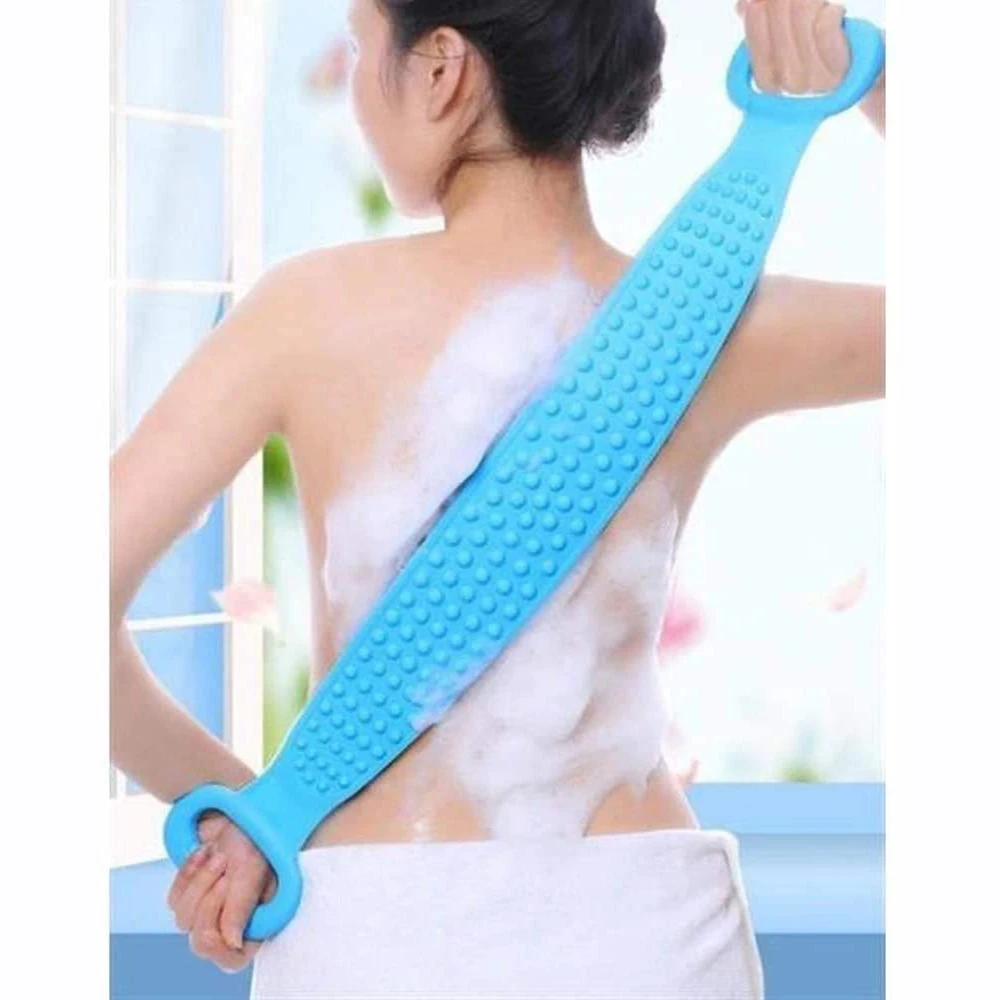 

60cm Silicone Bath Brush Exfoliating Unisex Wash Long Strong Shower Back Scrub-Brush Bath Scrubber Body Shower for Women Men