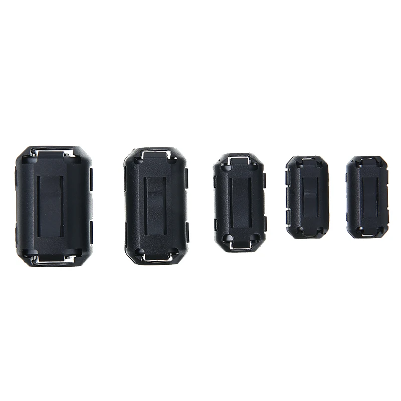 Черный ферритовый сердечник зажимы для кабеля фильтр подавитель шума EMI RFI зажим