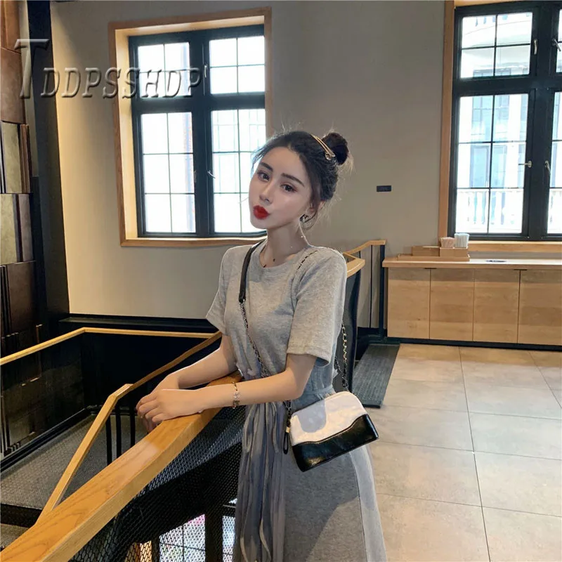 Женское платье в стиле пэчворк длинные летние платья с коротким рукавом