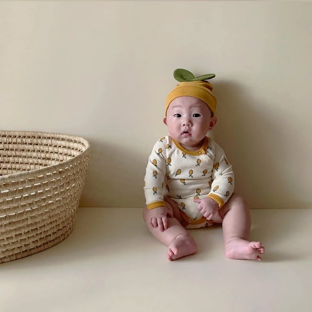

Spring Autumn Boys Girls Cute Foreign Style Long Sleeved Cotton Romper Infant Korean Jumpsuit