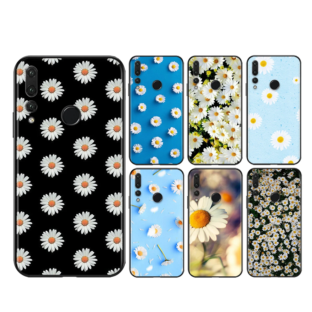 

Daisy margaritas arte Floral Soft Silicone For Honor View 20 10X 10i 10 X10 9N 9X 9C 9A 9S 9 V9 Lite Pro 5G Black Phone Case