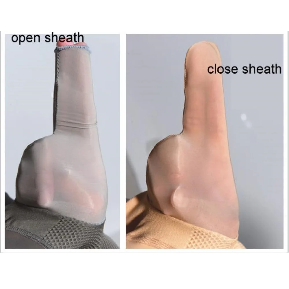 Мужские 80D комбинезоны колготки с открытой промежностью Zentai пальцы полностью