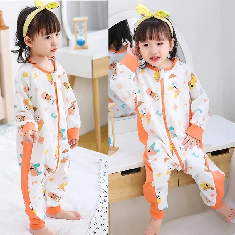 

Baby Sleeping Bags Newborn Zipper Sleepsack Cotton Summer Split-leg Bedding Blanket Baby Pajamas Kids Sleepwear Clothing