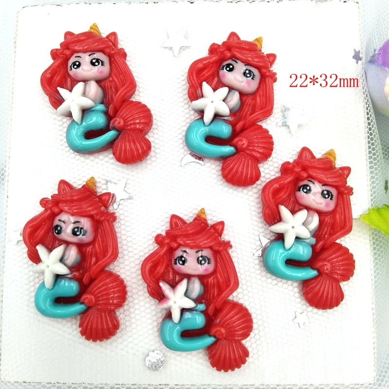 

Смешанные мультяшные кабошоны принцессы Русаль TSXJY