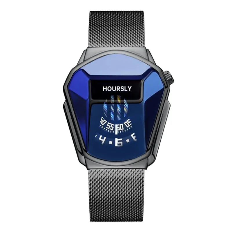 

Luxury Men's Wrist Watch Stainless Steel Technology Fashion Quartz Watch Fashion Personality Men's Watch Business Watch Relogio