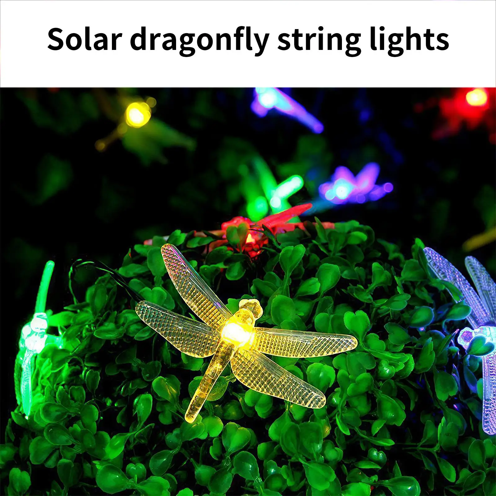 Уличная светодиодная гирлянда Dragonfly на солнечной батарее сказочные огни с 20/30/50
