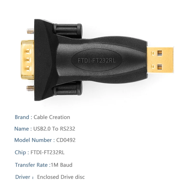 USB в RS232 адаптер 2 0 папа мама DB9 последовательный конвертер для кассового