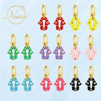 cute creative womens dangle earrings fashion colorful palm unusual pendant earring for teen girls vintage female party jewelry