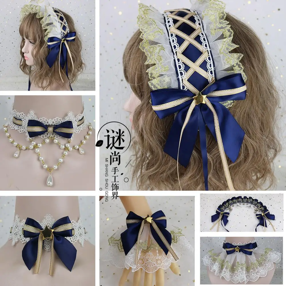 Симпатичный мягкий сестра кружева волосы &quotЛолита&quot обруч японские девушки KC