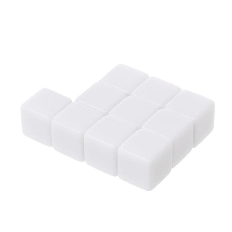 

270C 10Pcs D6 Dice 12mm Die Six Sided Table Gaming Dice Blank For Role Playing Toys