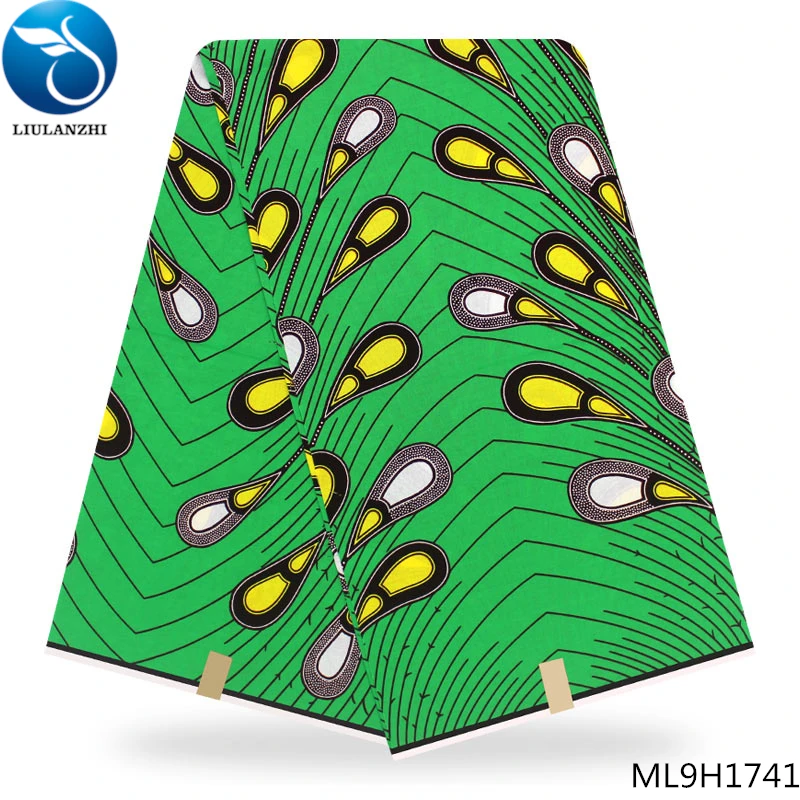 ML9H1741 LIULANZHI желтый нигерийский голландский воск высокого качества голландский воск хлопок африканская печатная восковая Ткань Голландский ML9H1728-ML9H1749 - Цвет: ML9H1741