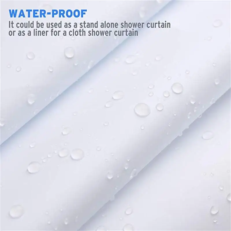 Dafield Shower Liner White Curtain Bathroom Bath Waterptoof Washable Polyester | Дом и сад