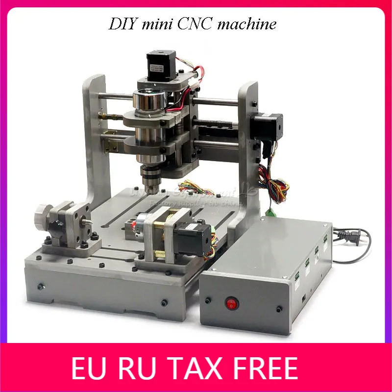 Мини 3 / 4 оси ЧПУ станок mach3 управление 300 Вт шпиндель для древесины pcb