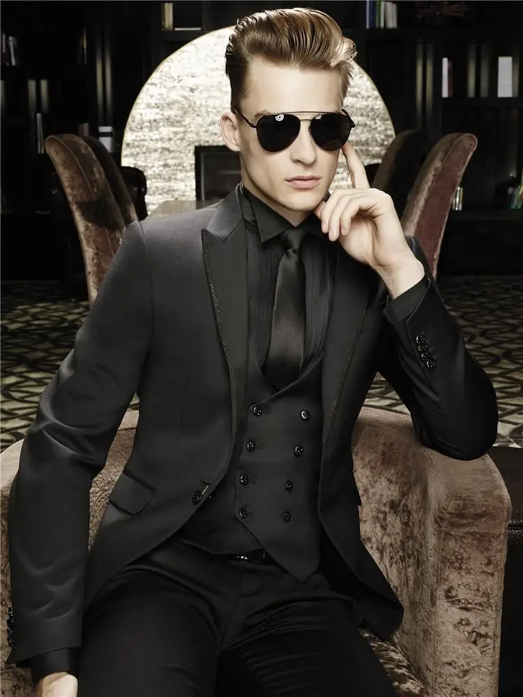 

Мужской официальный костюм Terno Masculino (пиджак + брюки + джинсы) высокого качества с заостренным лацканом и 1 пуговицей, красивый мужской костюм,...