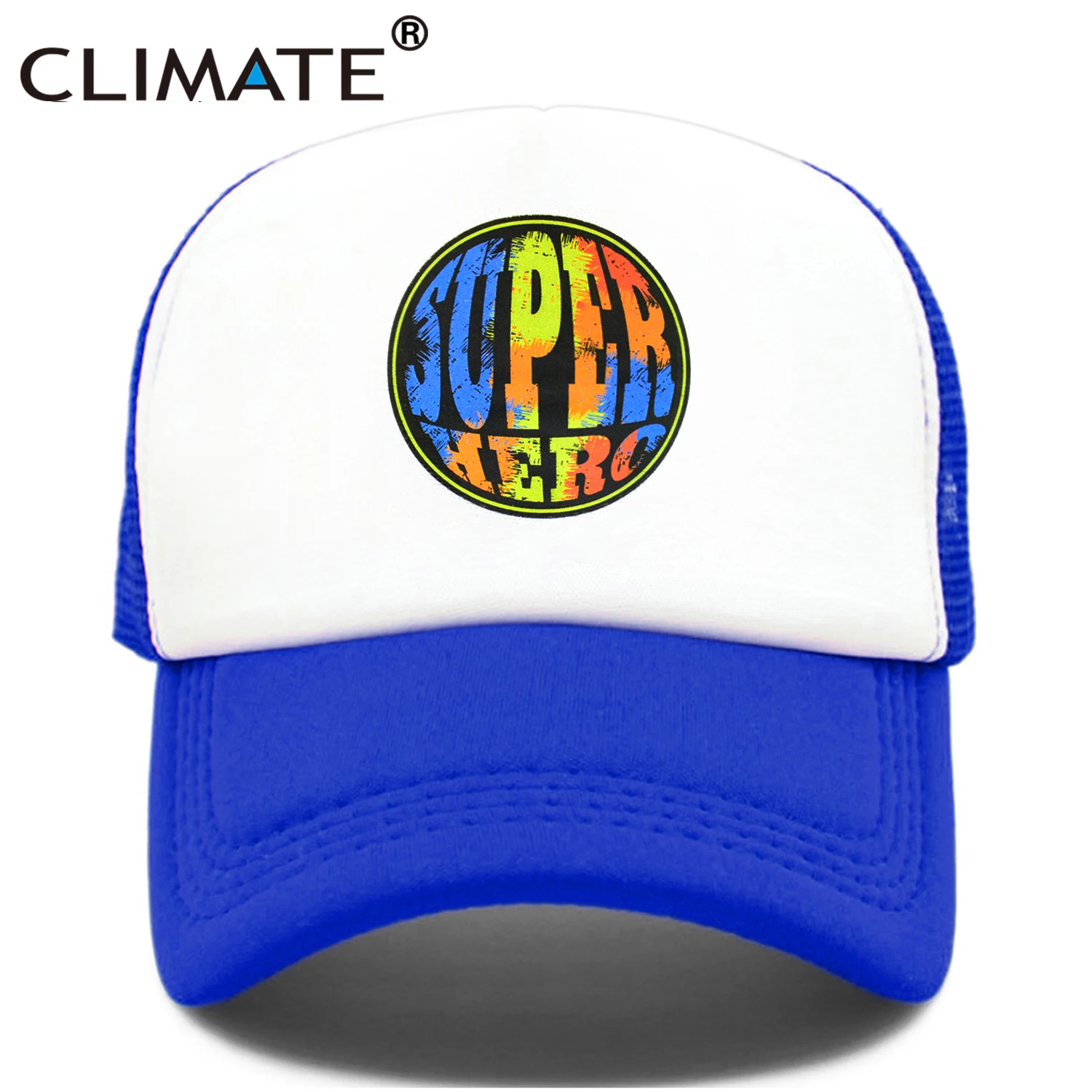 Климат Новый супер герой Кепка Дальнобойщика шляпа хип хоп крутая s сетка