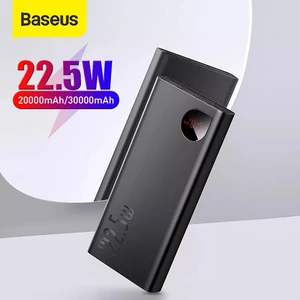baseus power bank 22 5w 20000mah30000mah portable battery charger poverbank type c usb fast charger for iphone 12 huawei xiaomi free global shipping