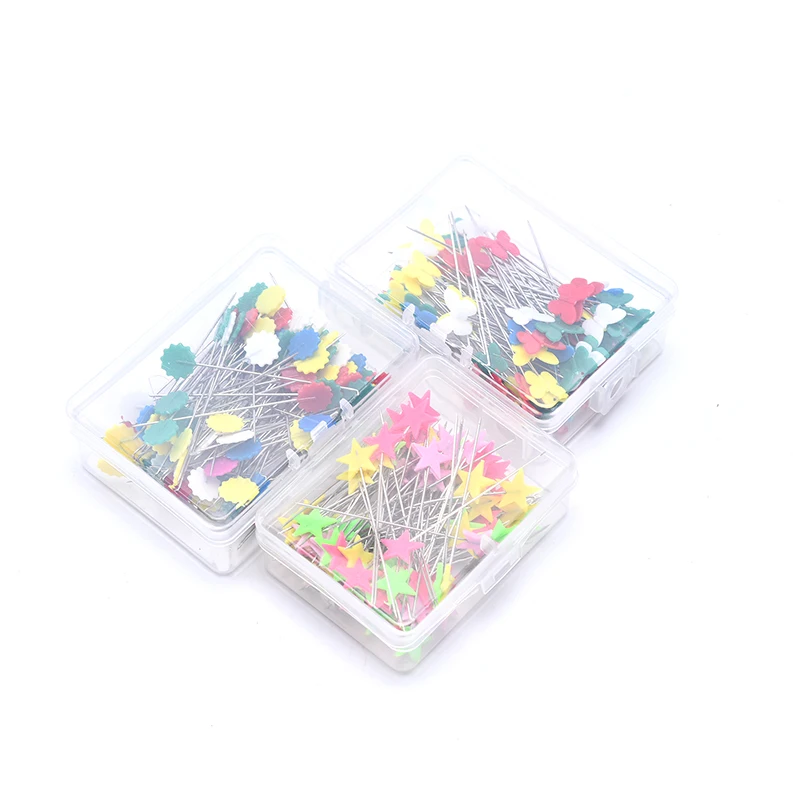 80 шт/100 шт Разноцветные булавки для шитья и пэчворка цветочные бутоны шпильки