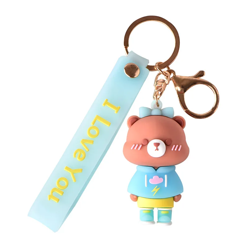

Bears Keychain Three-dimensional Cartoon Doll Key Chain Ring