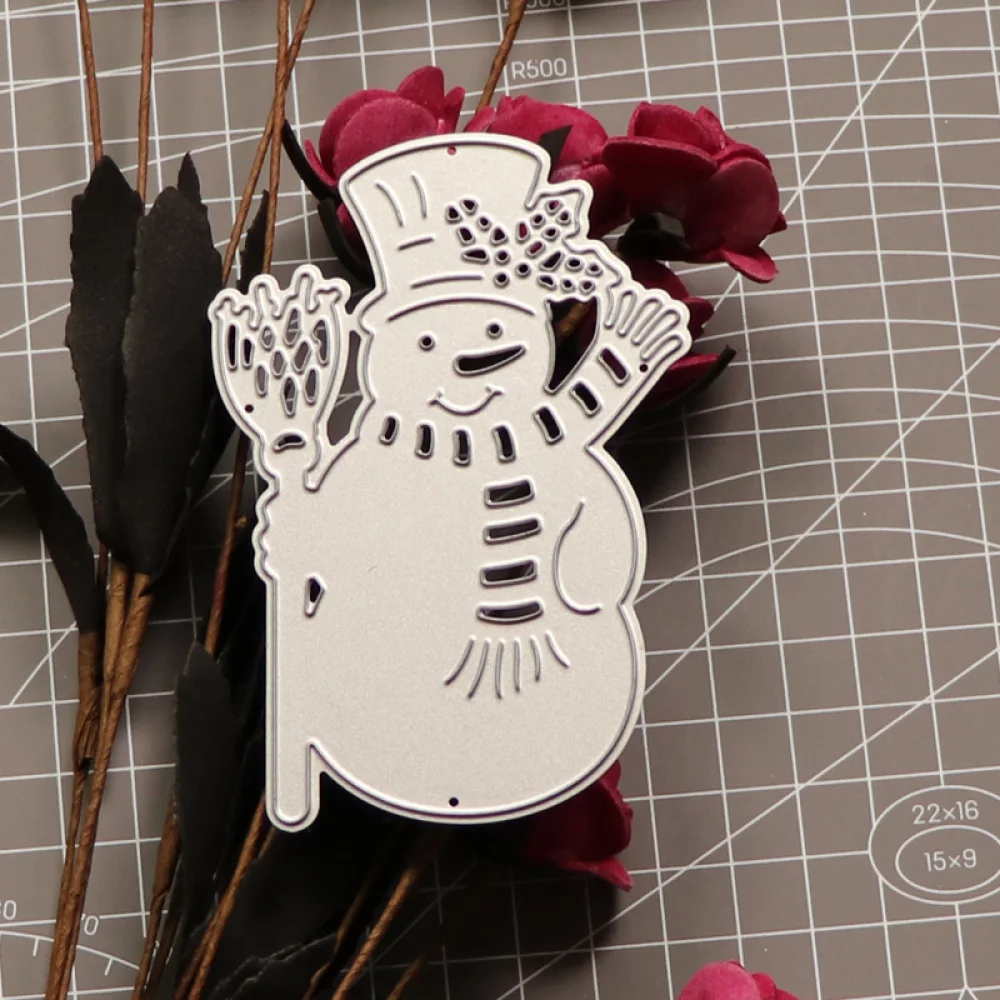 

Snowman Christmas Frame Metal Cutting Dies Stencil DIY Scrapbooking Album Stamp Paper Card Embossing Crafts Decor