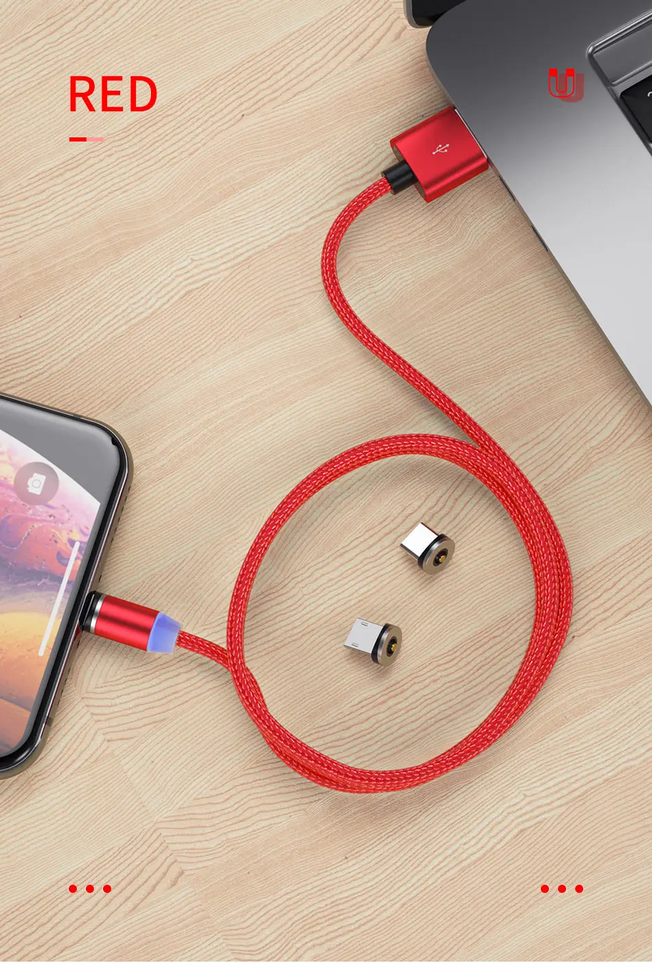 YKZ Магнитный кабель Micro USB кабель для iPhone samsung type C Магнитный зарядный USB кабель Micro USB C Магнитный телефонный кабель освещение