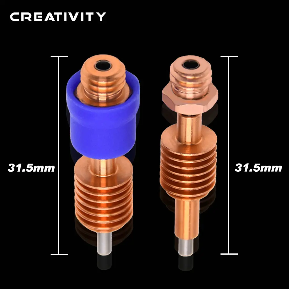 

1PCS 3D Printer Parts Replacement Heat Break Red Lizard Aluminum and Copper Hot End for Nf-crazy Hotend Magnum