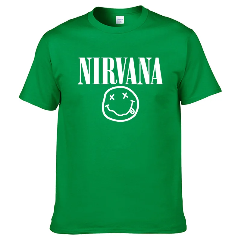 Nirvana хип-хоп Мужская футболка Летняя рок-группа Харадзюку Футболка с принтом хлопок Удобная уличная одежда Свободный Топ с круглым вырезом - Цвет: 20