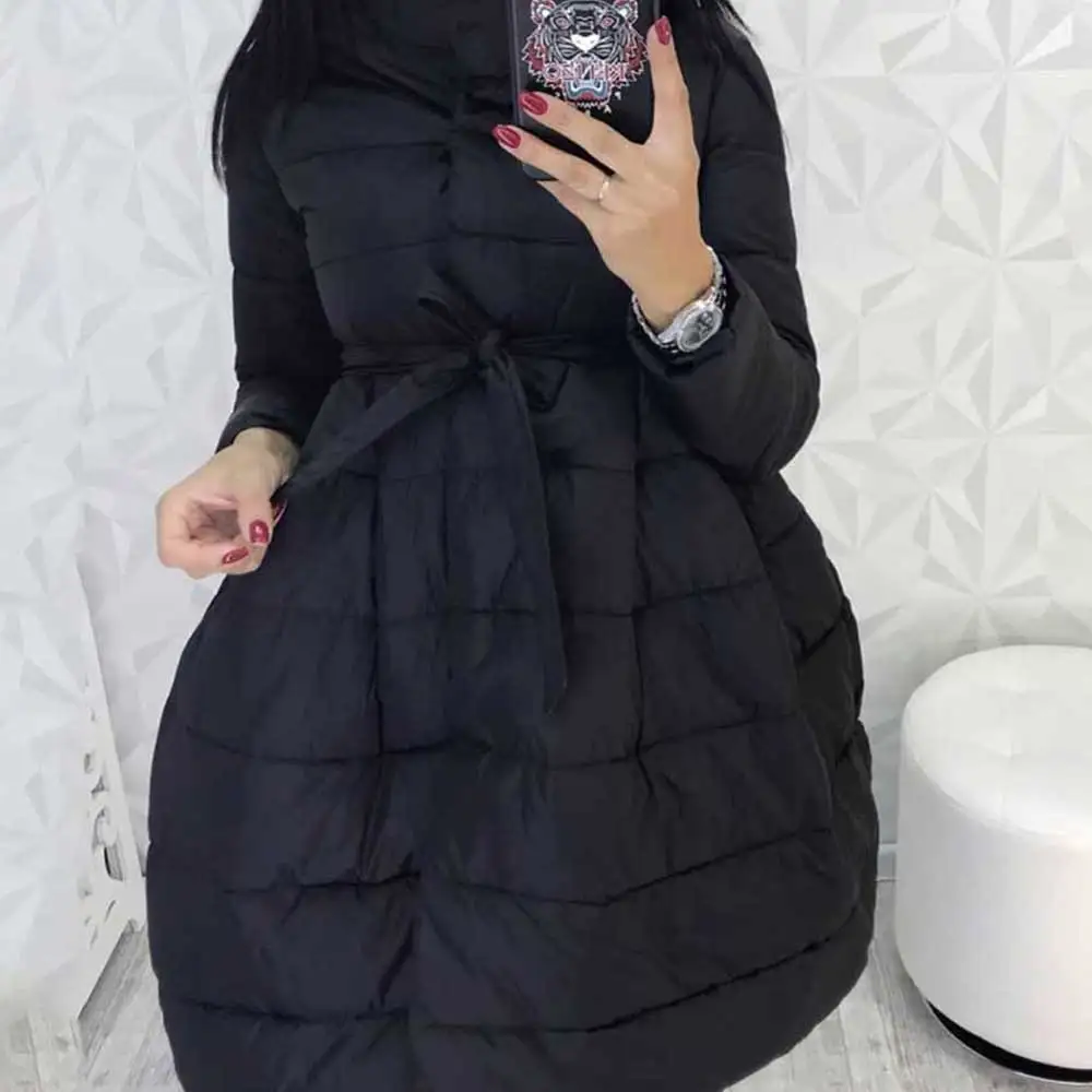 Женская хлопковая одежда стеганая куртка зимнее пальто большие размеры модная