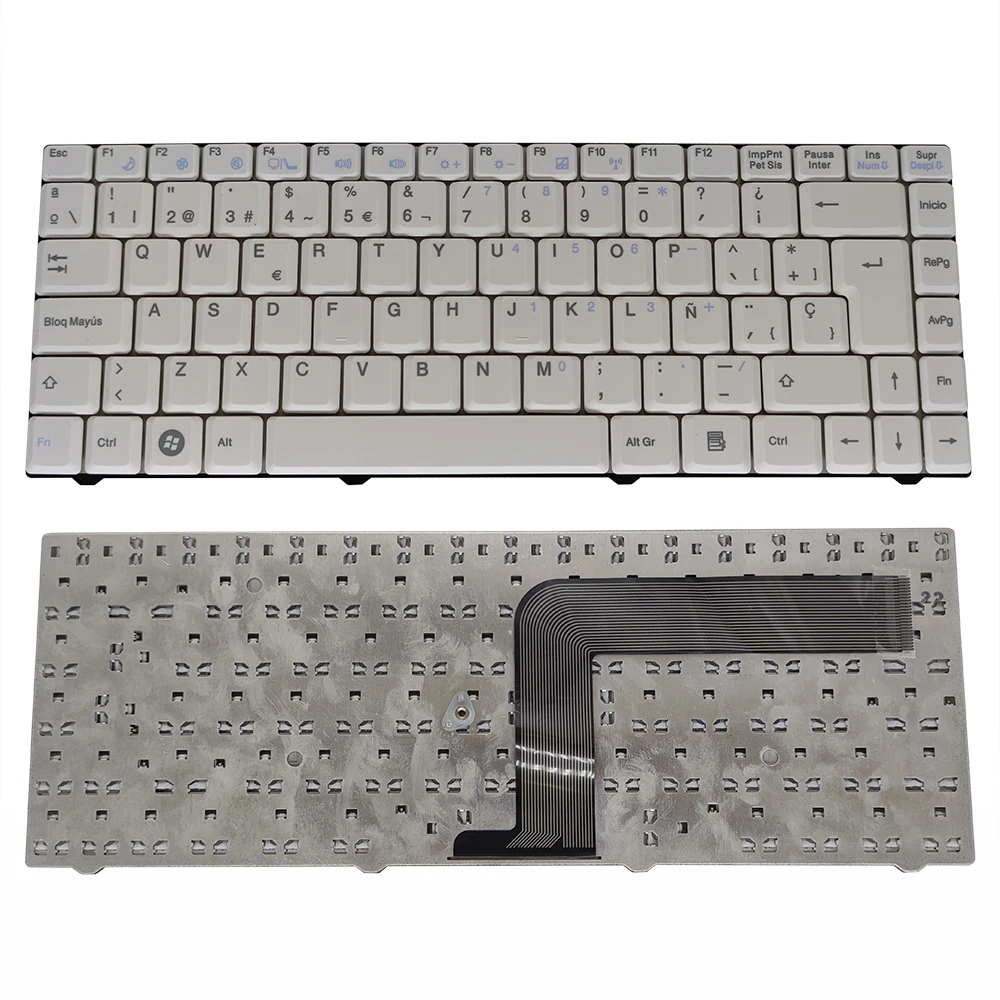 

Spanish Replacement keyboards for Hasee Q500 Q231S Q233 F232 F233 F520 F1400 F1500 D1 SP ES white keyboard works laptop parts
