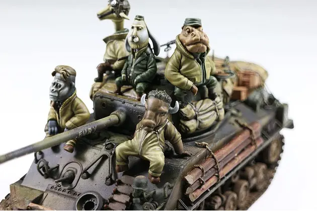 1/35 старинное животное 5 фигурок -без резервуара фотонаборы миниатюрный | Наборы для сборки моделей -4000107881700