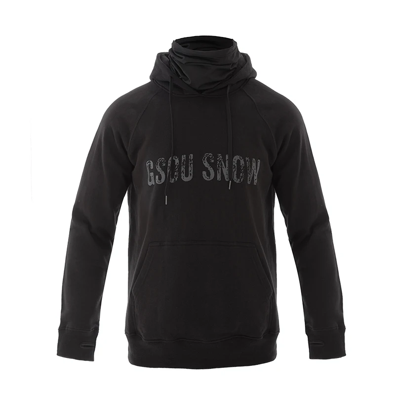 Мужская Спортивная Толстовка GSOU черная утепленная Водонепроницаемая толстовка