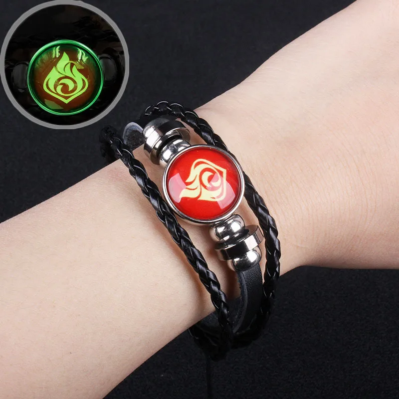 Ударопрочный браслет Genshin видение глаза Бога светящиеся парные руки веревка