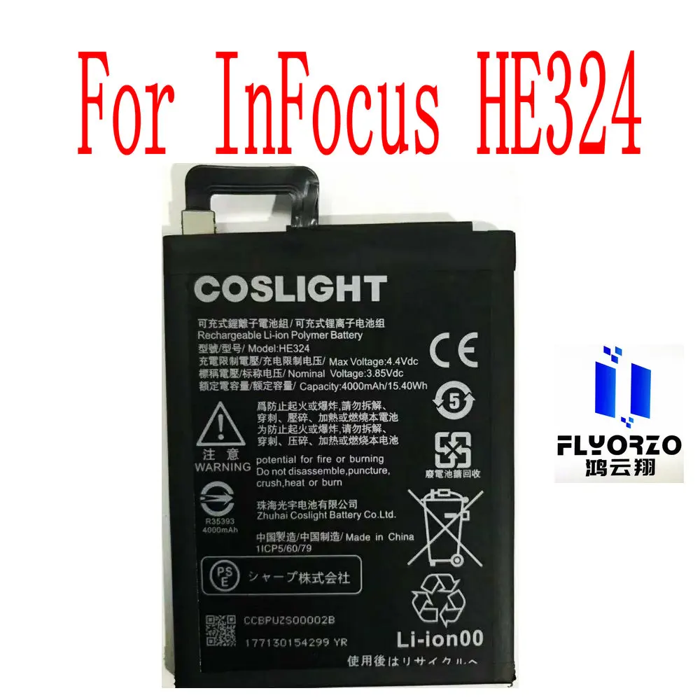 Brand new high quality 4000mAh HE324 Battery For InFocus HE324 Mobile Phone