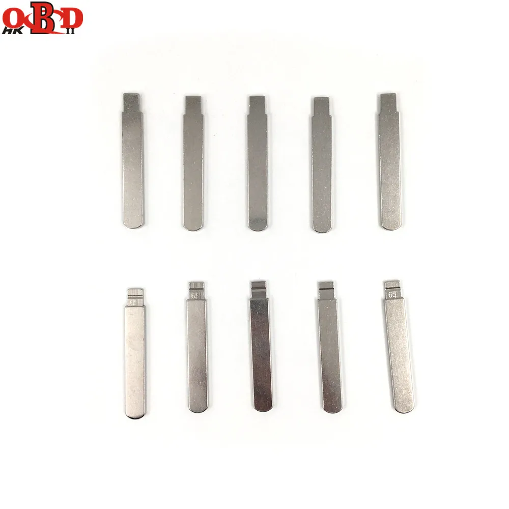 

HKOBDII 10 pcs/lot Metal Blank Uncut Flip KD Remote Key Blade Type 65# for Subaru NO. 65 Blade