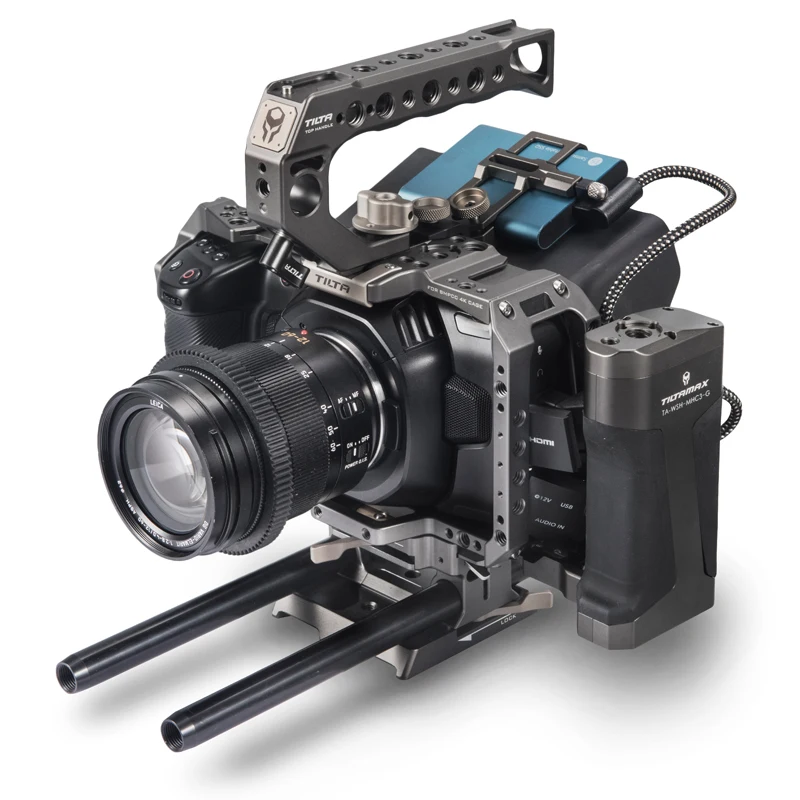Tilta BMPCC 4K клетка TA T01 A G полный SSD диск держатель с ручкой сверху деревянная ручка