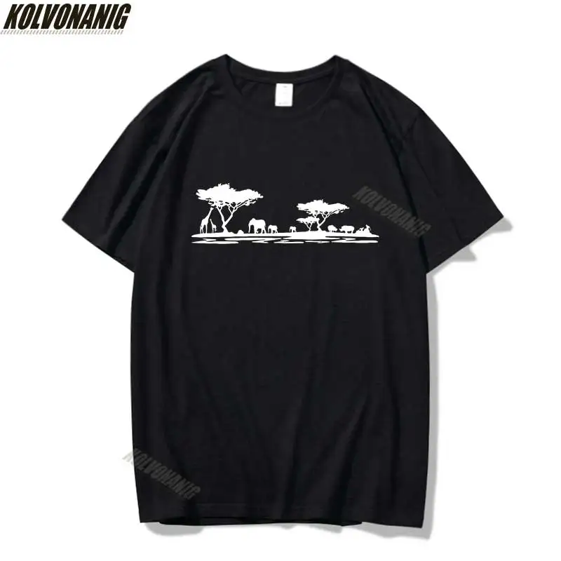 

Hot Sale Safari Africa Forest Animal Printed T Shirt Anime Clothes 100% Cotton O-Neck Oversized T-Shirt Harajuku Shirt Tops