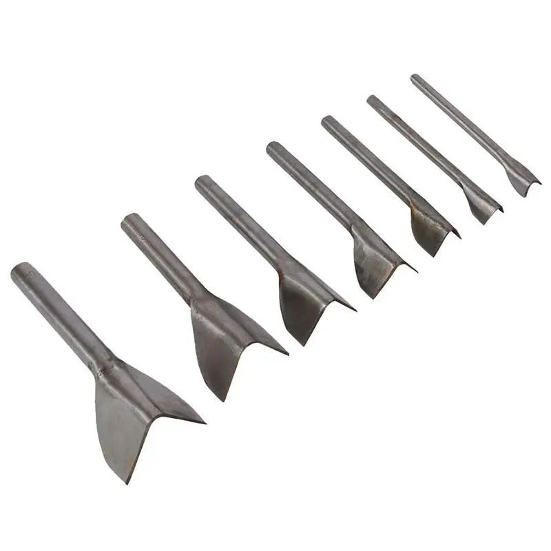 7 шт V форма Кожа ремесло полукруглый резак Пробивной ремень кошелек сумка с